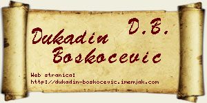 Dukadin Boškoćević vizit kartica